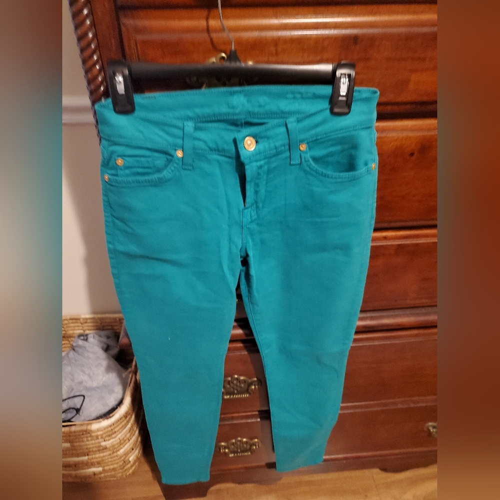 For All Mankind Never Worn Teal Jeals. Size 26 New Cond.